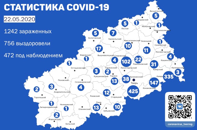 В Тверской области выявлено 39 новых носителей СOVID-19