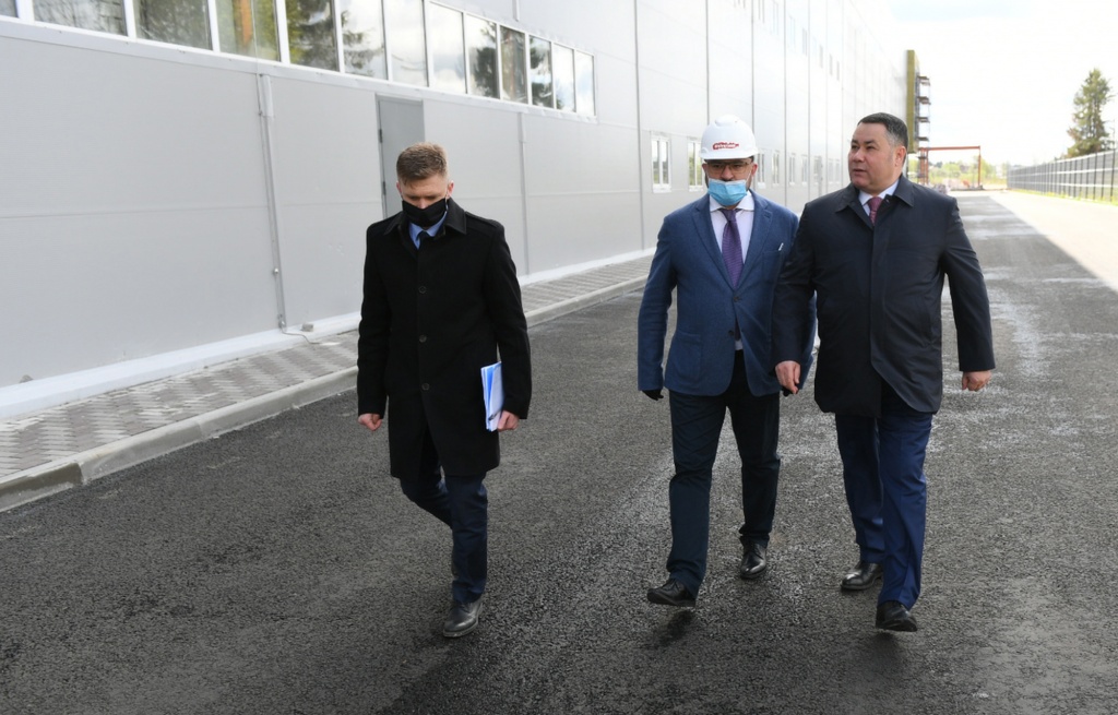 Игорь Руденя посетил стройплощадки ТК «Альфа» и «Пластик-Строймаркет»