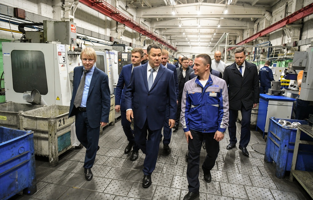 Тверской губернатор посетил предприятия Ржева, выпускающие бытовую продукцию и автокомпоненты
